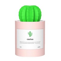 Cactus Humidifier Mini Portable Ultrasonic Aroma Diffuser 280ml USB Mute Household Office Desktop Living Room Bedroom Yoga SPA Atomizer (pink) - B07B4R64V5